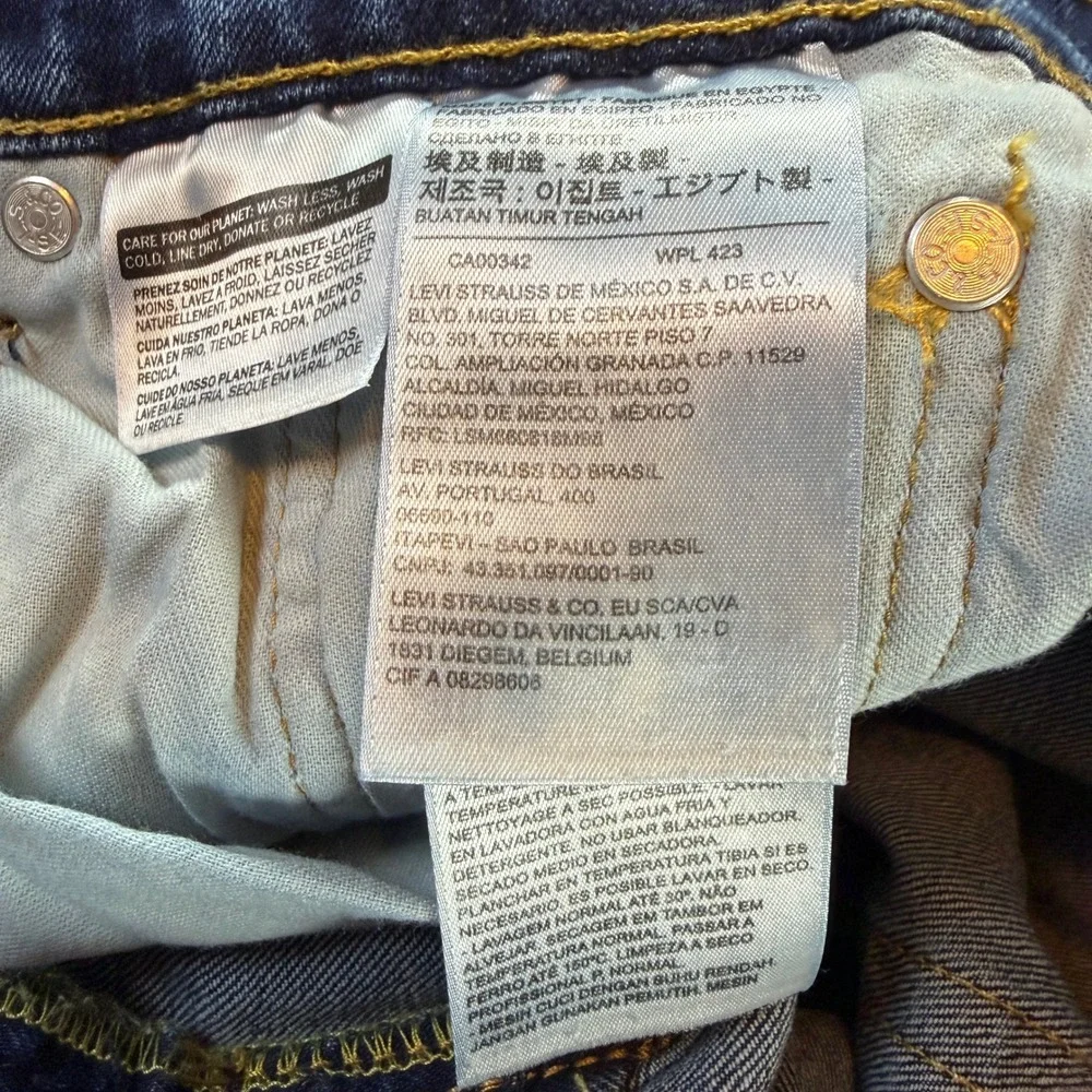 Levis 505 Regular Fit Straight Leg Jeans Mens 30x32 Blue Denim Pants
